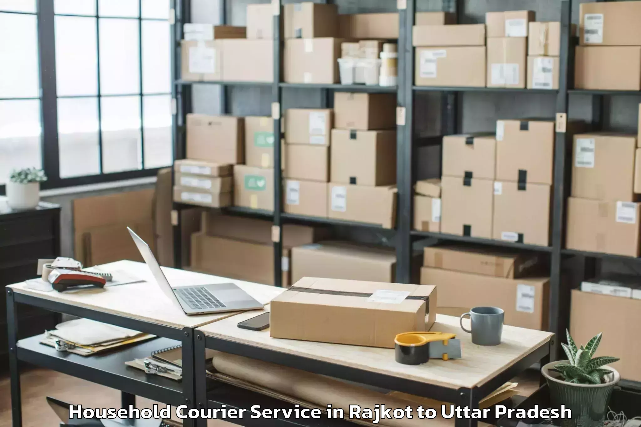 Get Rajkot to Chunar Household Courier